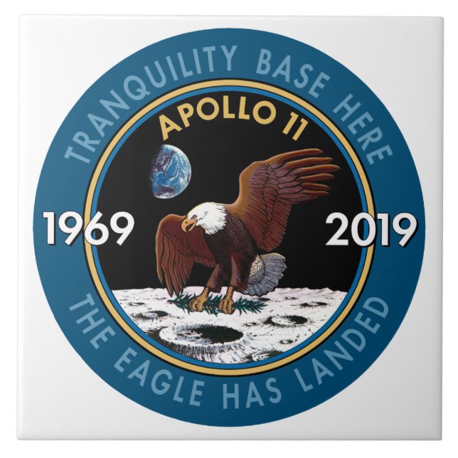 Apollo 11 50th Anniversary Mission Patch Insignia Tile (Front)