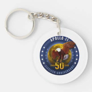 Apollo 11 50th Anniversary Starfield Moon Eagle - Keychain