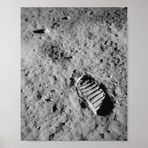 Apollo 11 Bootprint — First Steps on the Moon Poster