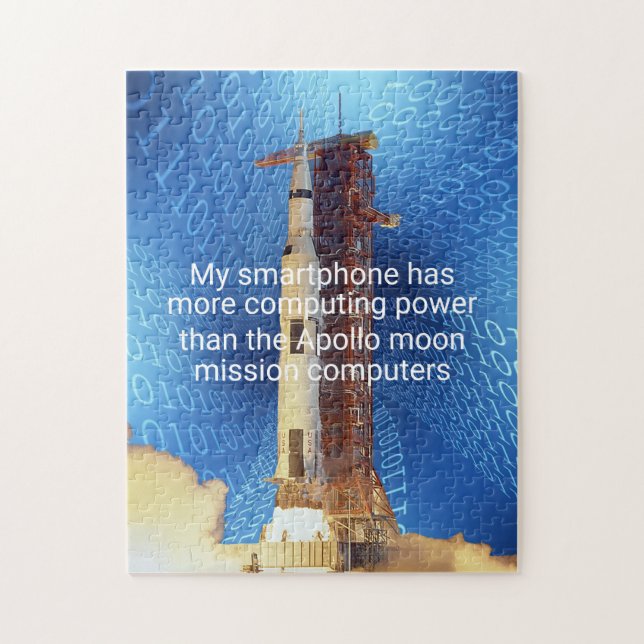Apollo 11 Computing Power Jigsaw Puzzle (Vertical)