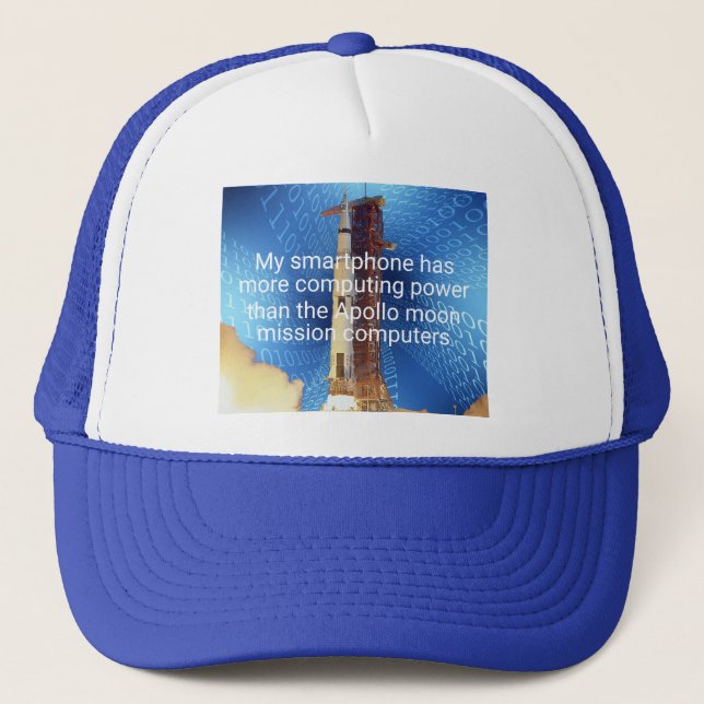 Apollo 11 Computing Power Trucker Hat (Front)