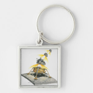 Apollo 11 Eagle module taking off from the Moon Keychain
