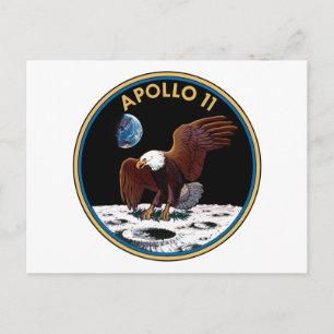 Apollo 11 insignia postcard
