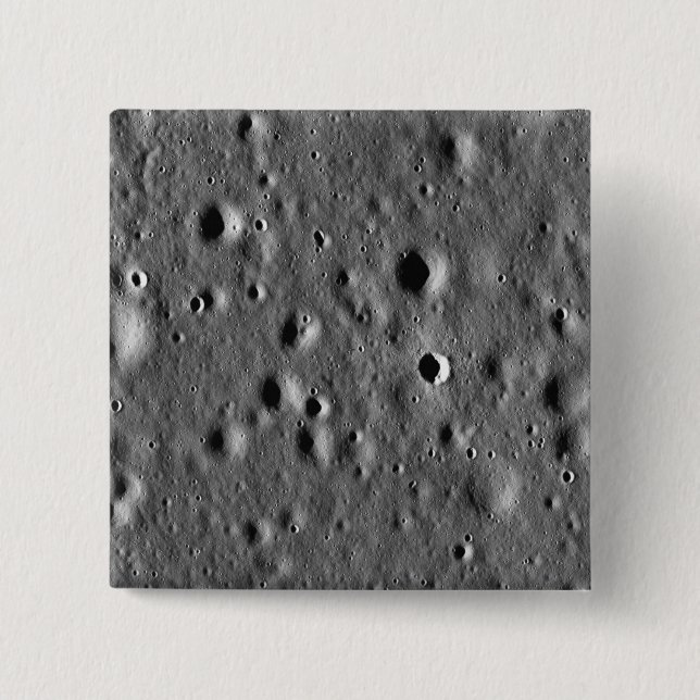 Apollo 11 landing site 2 inch square button (Front)