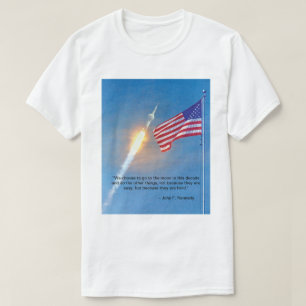 Apollo 11 launch with American Flag T-Shirt