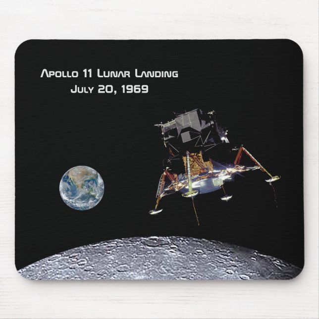 Apollo 11 Lunar Landing Mouse Pad (Front)