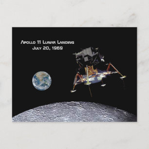 Apollo 11 Lunar Landing Postcard