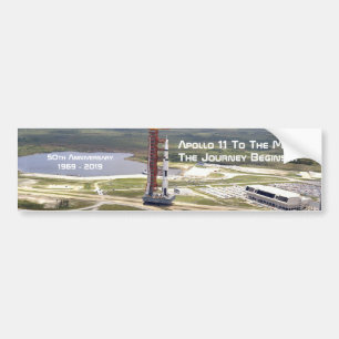 Apollo 11 Mission to the Moon Anniversary Bumper Sticker