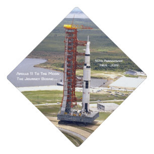 Apollo 11 Mission to the Moon Anniversary Graduation Cap Topper
