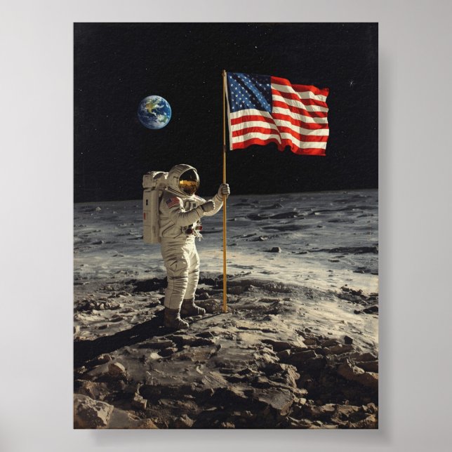 Apollo 11 – Neil Armstrong sets foot on the Moon Poster (Front)