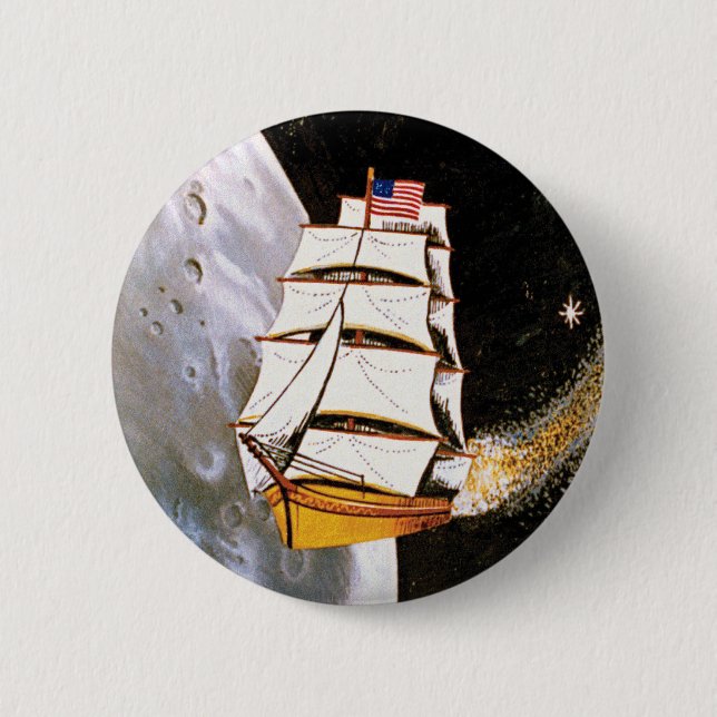 Apollo 12 Mission Patch Logo 2 Inch Round Button (Front)