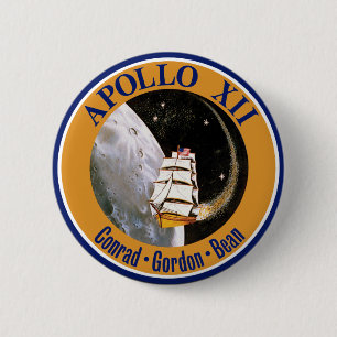 Apollo 12 Mission Patch Logo 2 Inch Round Button