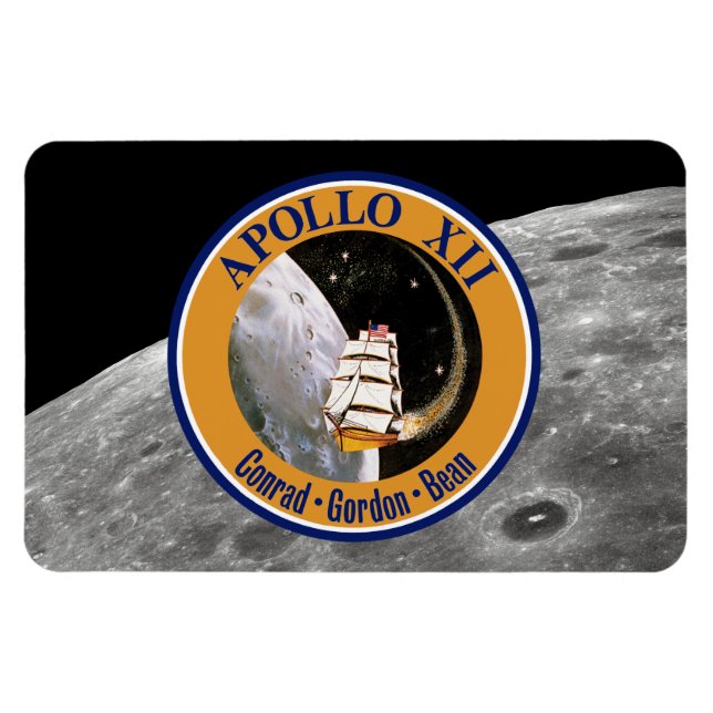 Apollo 12 Mission Patch Logo Magnet (Horizontal)