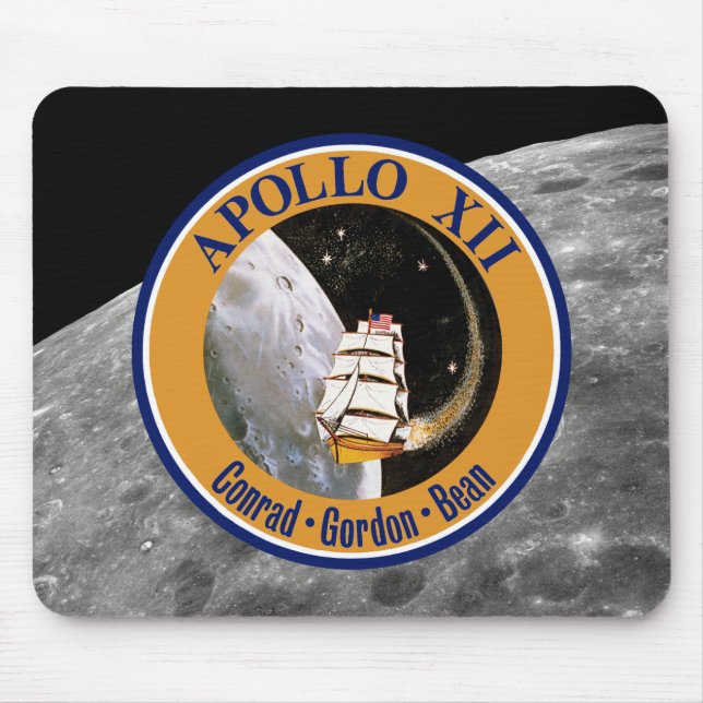 Apollo 12 Mission Patch Logo Mouse Pad (Front)