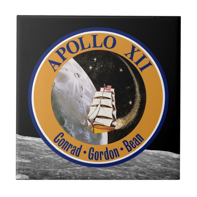 Apollo 12 Mission Patch Logo Tile (Front)