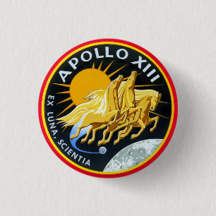 Apollo 13-insignia 1 inch round button