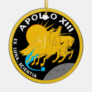 Apollo 13 NASA Mission Patch Logo Ceramic Ornament