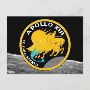 Apollo 13 NASA Mission Patch Logo Postcard