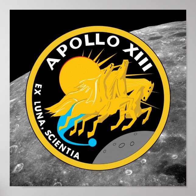 Apollo 13 NASA Mission Patch Logo Poster (Front)