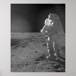 Apollo 14 Astronaut on the Moon Poster