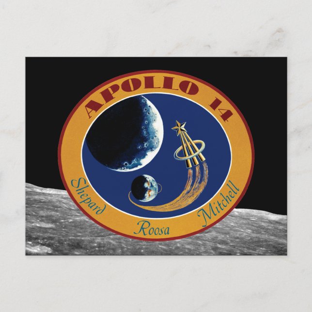 Apollo 14 Mission Patch Postcard (Front)