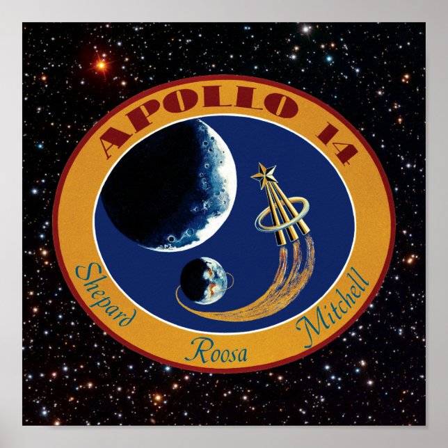 Apollo 14 NASA Mission Patch Logo Poster (Front)