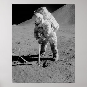 Apollo 15 Astronaut on the Moon Poster