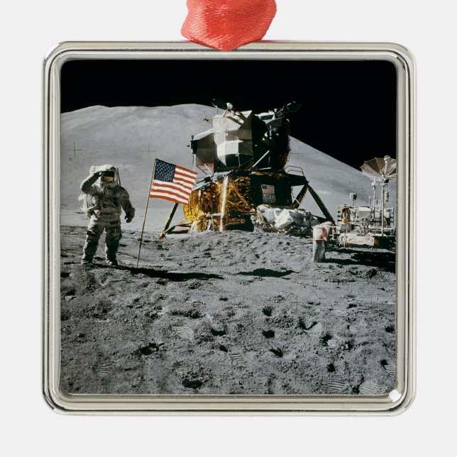 Apollo 15 Lunar Module Moon Landing 1971 Nasa Metal Ornament (Front)