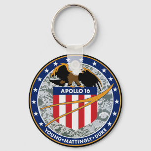Apollo 16 NASA Mission Patch Logo Keychain