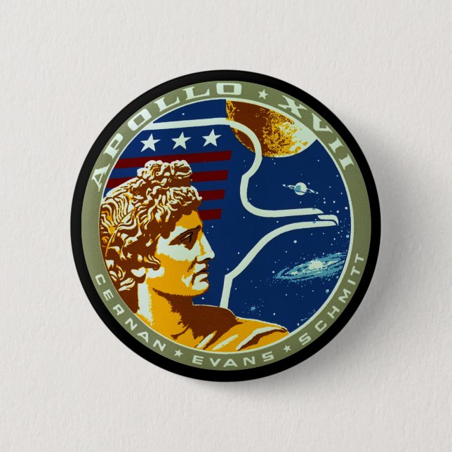 Apollo 17 2 inch round button (Front)