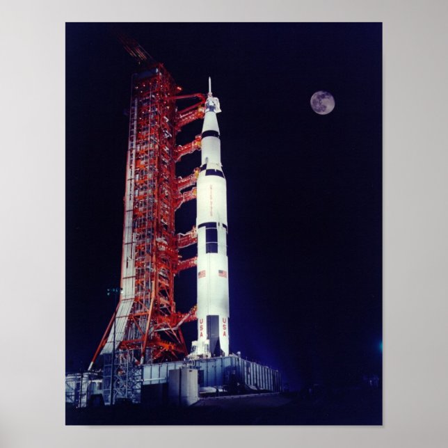 Apollo 17 and the Moon Poster (Front)