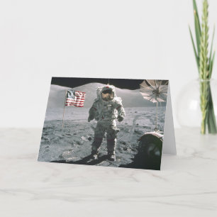 Apollo 17 Last Man on the Moon Note Card