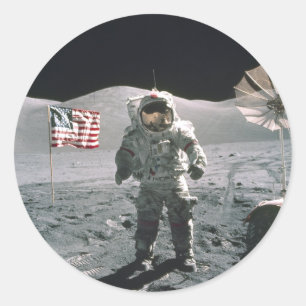 Apollo 17 Last Moon Walk Sticker