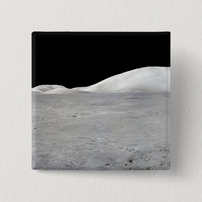 Apollo 17 Panorama 2 Inch Square Button (Front)