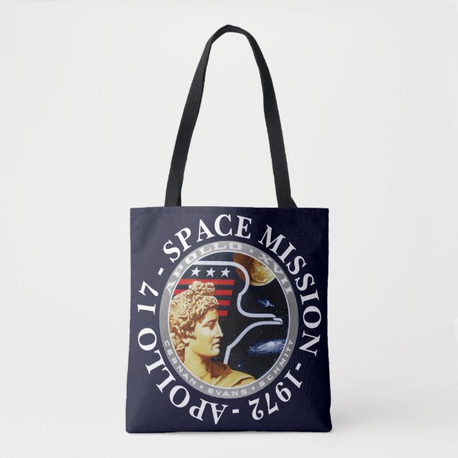 Apollo 17 Space Mission 1972 Insignia Tote Bag (Front)