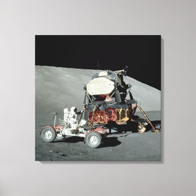 Apollo 17 - The Final Manned Moon Landing Canvas Print (Front)