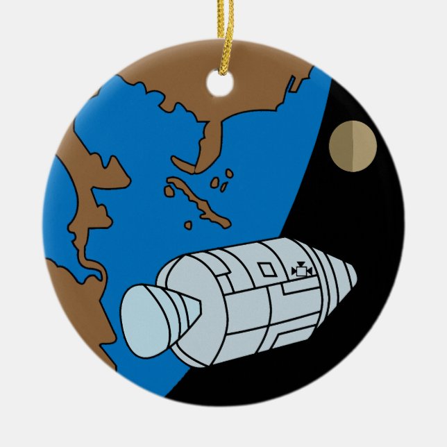 Apollo 1 Mission Patch Logo Ceramic Ornament (Front)