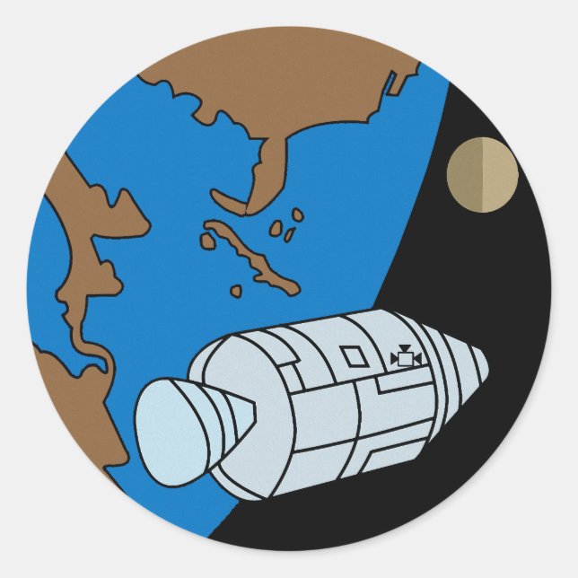 Apollo 1 Mission Patch Logo Classic Round Sticker (Front)