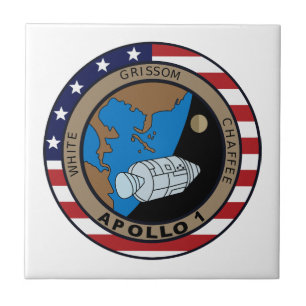 Apollo 1 Mission Patch Logo Tile