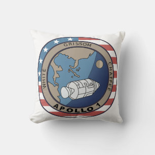 Apollo 1 Mission Patch Throw Pillow