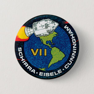 Apollo 7 NASA Mission Patch Logo 2 Inch Round Button