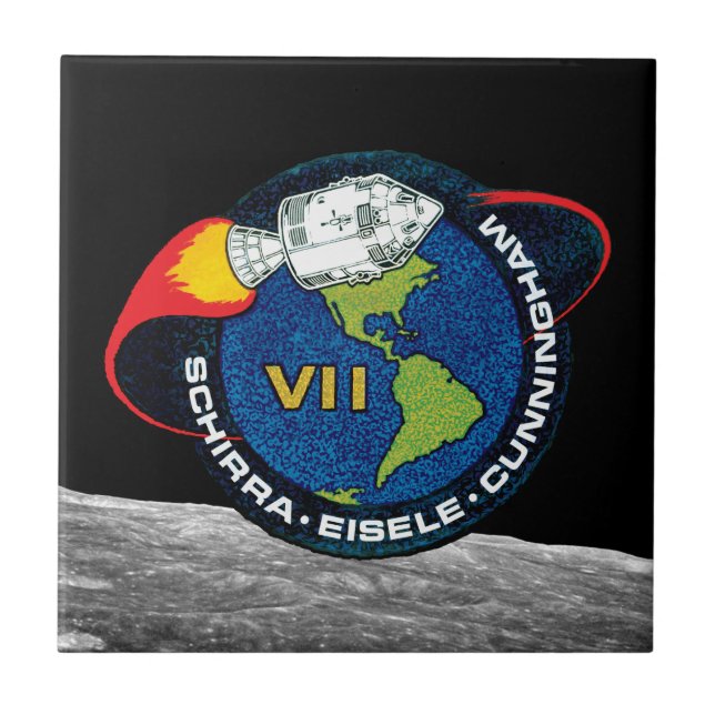 Apollo 7 NASA Mission Patch Logo Tile (Front)