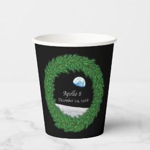 Apollo 8 Christmas Eve Moon Mission Paper Cups