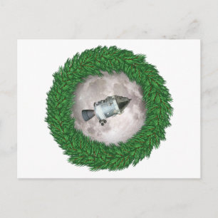 Apollo 8 Christmas Eve Moon Mission Postcard