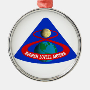 Apollo 8:  First Men To The Moon! Metal Ornament