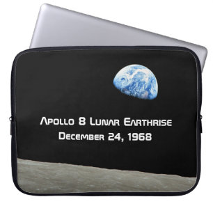 Apollo 8 Lunar Earthrise 50th Anniversary Laptop Sleeve