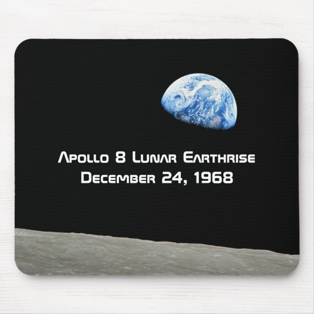 Apollo 8 Lunar Earthrise 50th Anniversary Mouse Pad (Front)