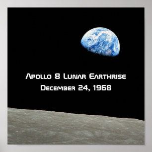 Apollo 8 Lunar Earthrise 50th Anniversary Poster