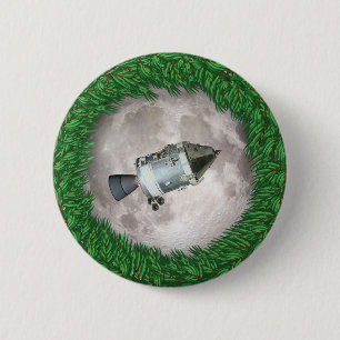 Apollo 8, Moon, mission, spacecraft, Christmas Eve 2 Inch Round Button