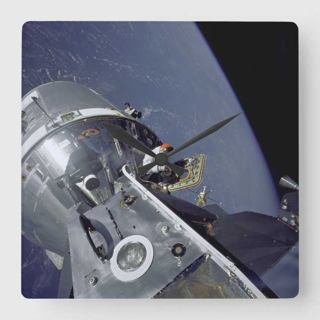 Apollo 9 (Gumdrop Meets Spider) Watch Square Wall Clock (Front)